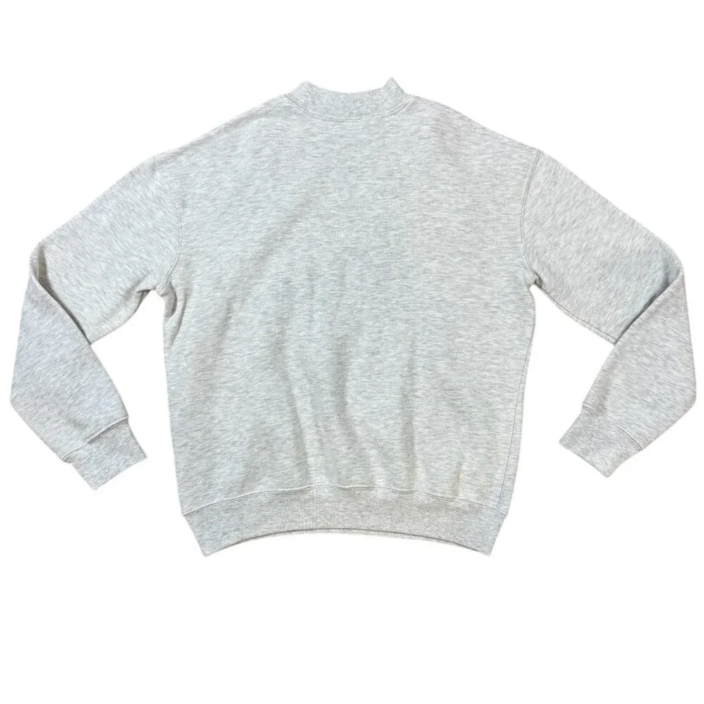 Disney Mickey Mouse Mock Neck Sweatshirt Grey Heather Graphic Pullover XS - Picture 5 of 6